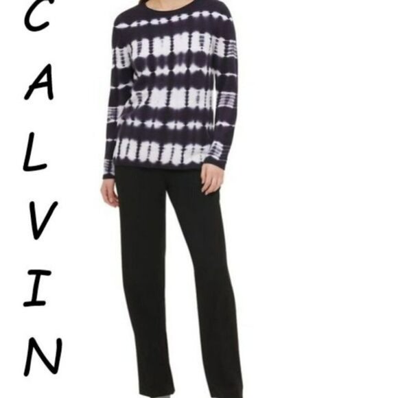 CALVIN KLEIN Knit Tie Dye 100% Cotton Sweater, NWT, SZ L - Picture 1 of 4